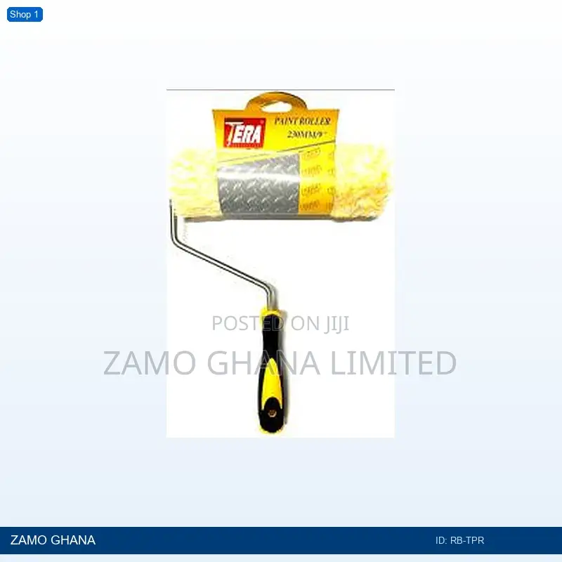 Roller Brush 9 Inch TPR Handle Yellow/Black - Rb-TPR