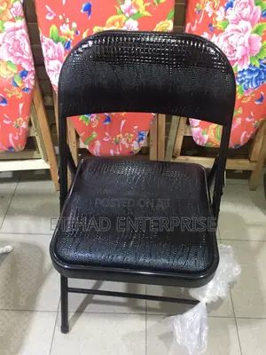 Black Padded Folding Chair