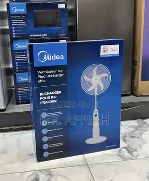 Midea 18” Standing Fan With Digital Remote(White) 