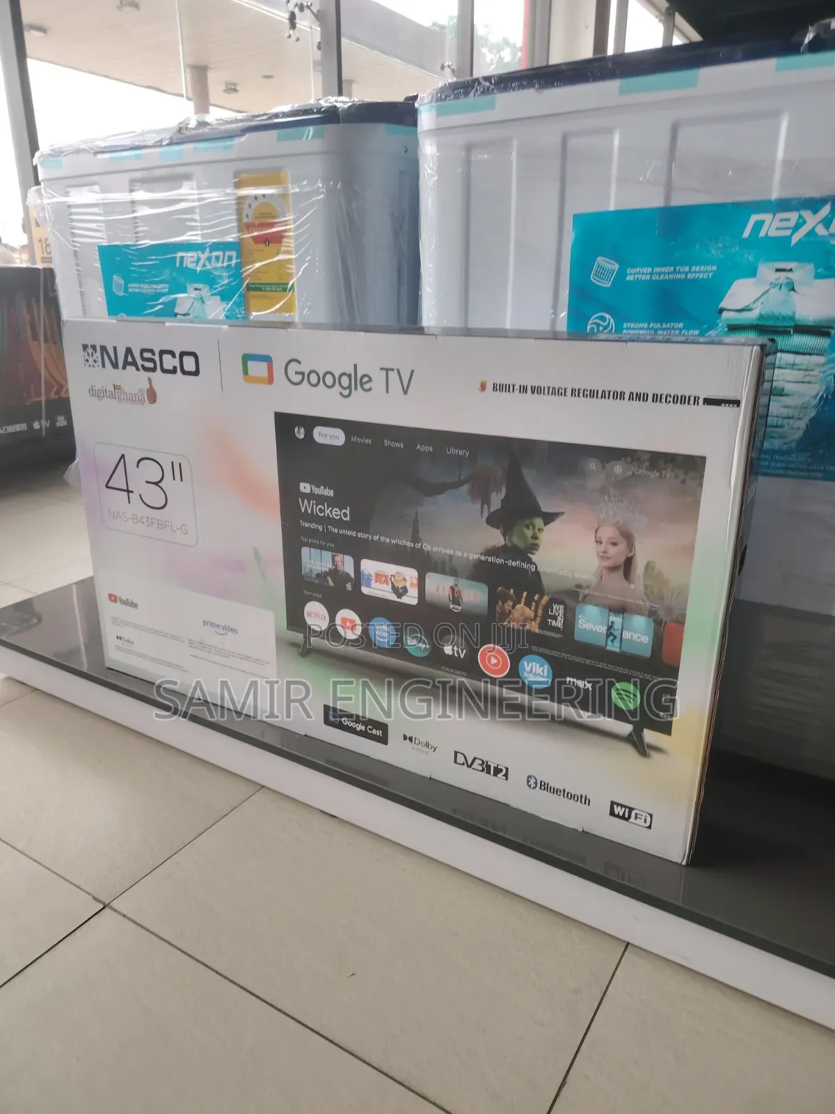 Nasco 43" Nas-B43fbfl-G Is a Frameless, Full Hd Smart Television