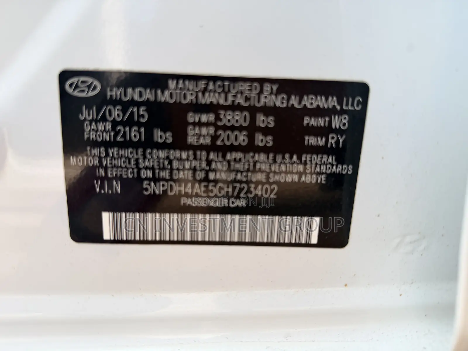 Hyundai Elantra Value Edition Sedan FWD (1.8L 4cyl 6A) 2016 White