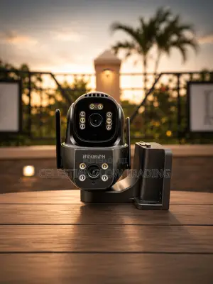Dual Lens 360° Security Camera | Wifi Outdoor Cctv | Night Vision