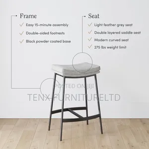 Bar Stool /Grey/Matte Black