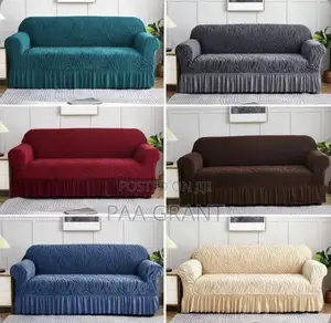 Full Sofa Cover Guaranteed (Velvet Fluffy Skirt Cover(Sold as a Set