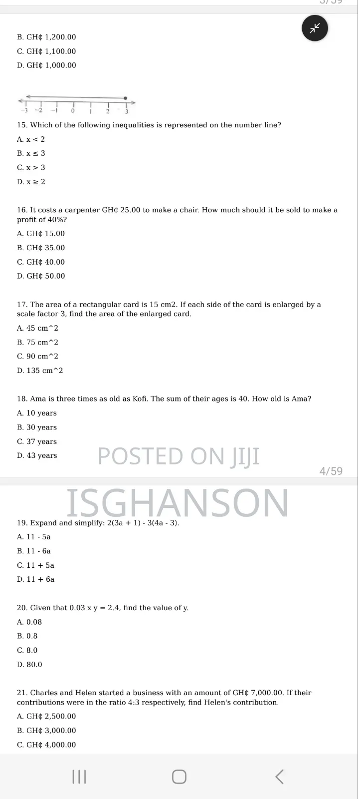 Bece Past Questions and Answers 1990 to 2025