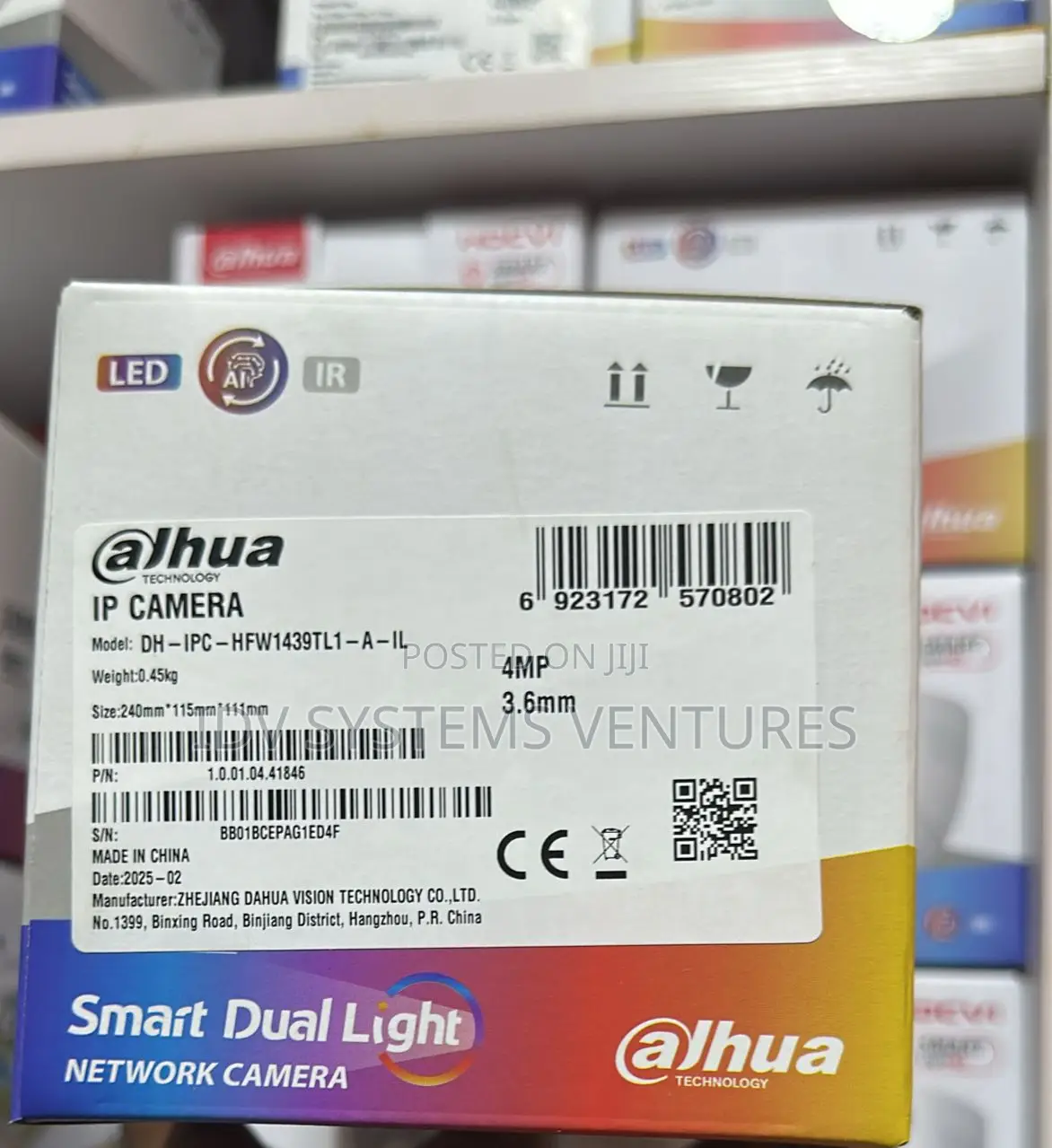 Dh-Ipc-Hfw1439tl1-a-Il4mp Entry Smart Dual Light Fixed-Focal Bullet