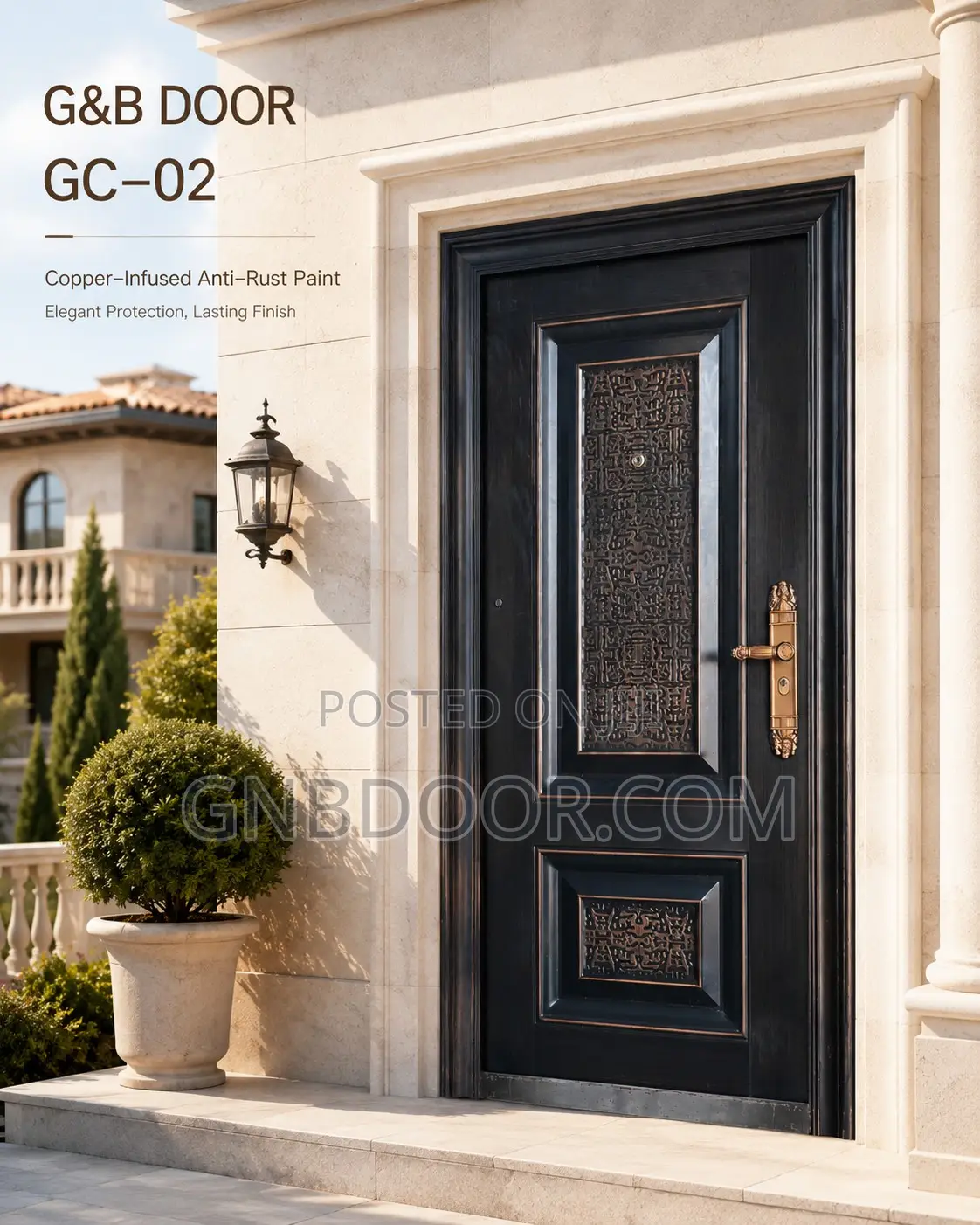 Gc-02 Two Boxes Designanti Rust Security Door Turkey Metal