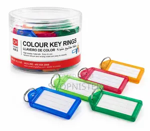 24 Colour Key Rings / Key Tags