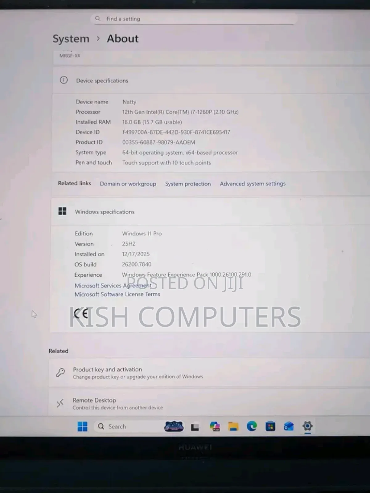 New Laptop Huawei MateBook X Pro 16GB Intel Core i7 SSD 1T