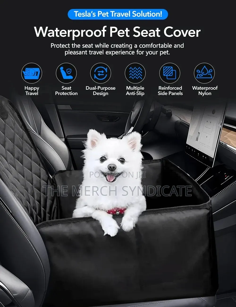 Foldable Portable Pet Protective Travel Car Booster Seat Cover/Carrier