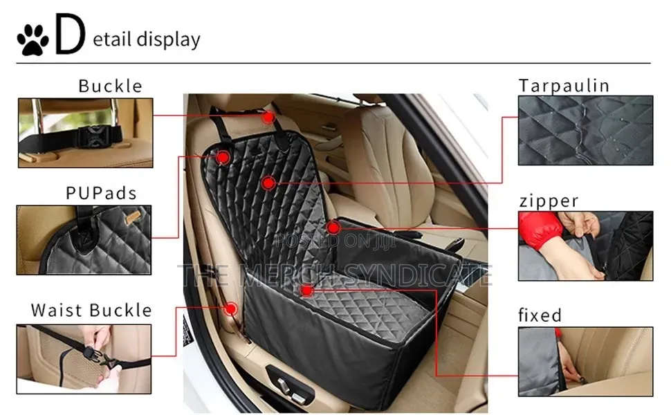 Foldable Portable Pet Protective Travel Car Booster Seat Cover/Carrier