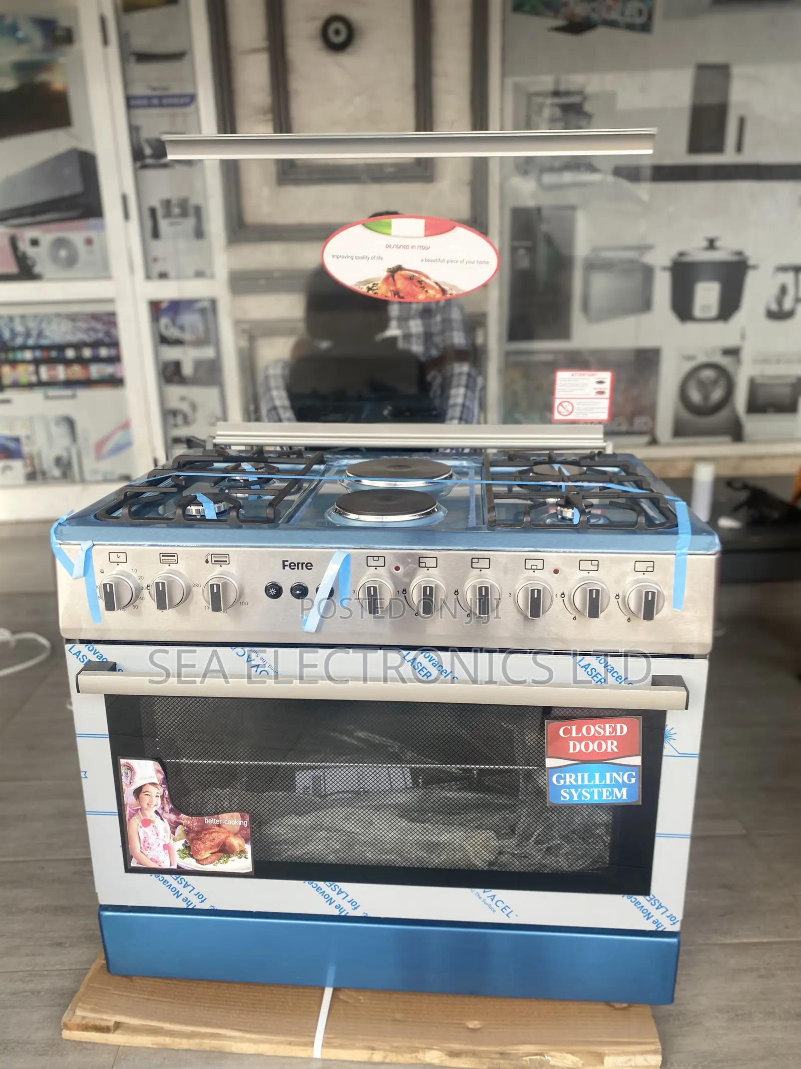 Affordable and Stylish Ferre 2 Electric 4 Gas Cooker Oven and Grill