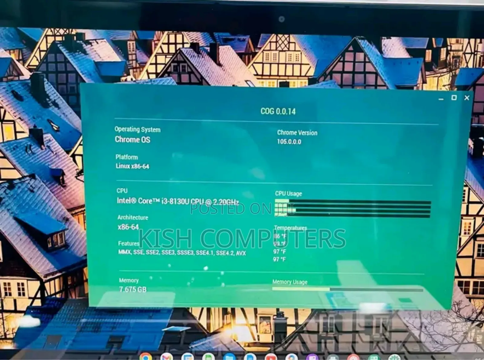 New Laptop HP Chromebook X360 8GB Intel Core i3 SSD 128GB