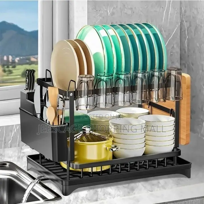 Multifunctional Over-Sink Draining Bowl Rack