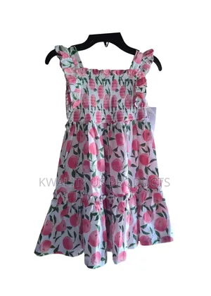Bonnie Jean Girls Smocked Peach Dress - 5 and 6 Years