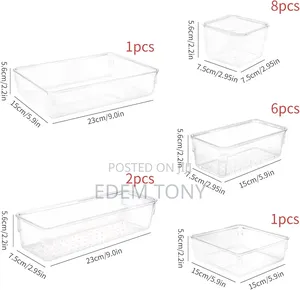 20 Pieces Drawer Organizer With 5 Sizes,Makeup, Cosmetics, Office,