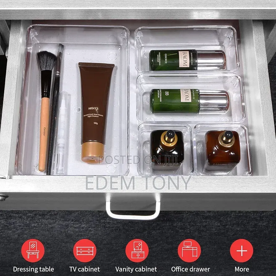 20 Pieces Drawer Organizer With 5 Sizes,Makeup, Cosmetics, Office,