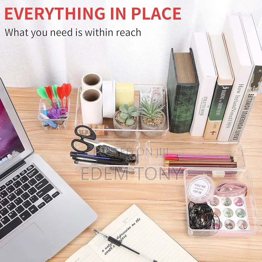20 Pieces Drawer Organizer With 5 Sizes,Makeup, Cosmetics, Office,