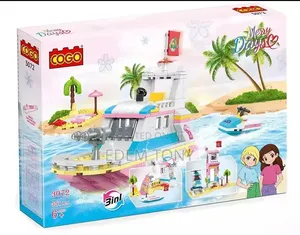 Cogo Girls "Beach Girl" 3-in-1 Building Set, Mode:3072, 351 Pieces