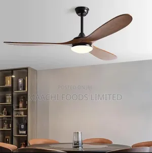 Modern Ceiling Fan With Led Light - Luxury Wooden Finish