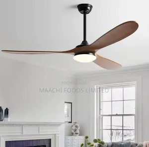 Modern Ceiling Fan With Led Light - Luxury Wooden Finish