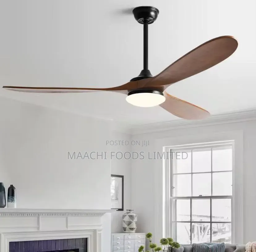 Modern Ceiling Fan With Led Light - Luxury Wooden Finish