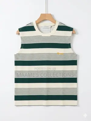 Men’S Ribbed Striped Tank Top / Sleeveless
