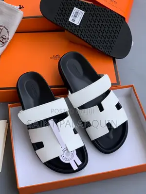 White Hermès Chypre Sandals