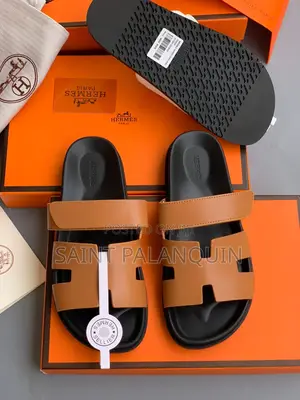 Brown Hermes Chypre Sandals
