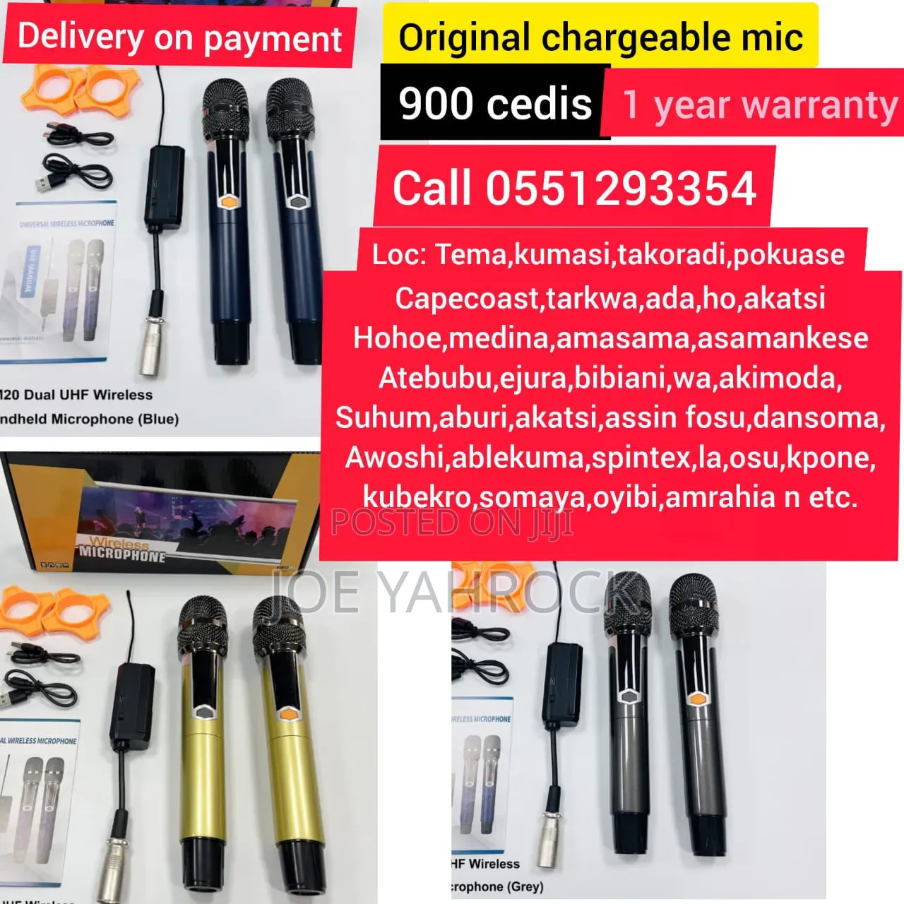 2:1 Rechargeable Wireless/Cordless Heavy Mic