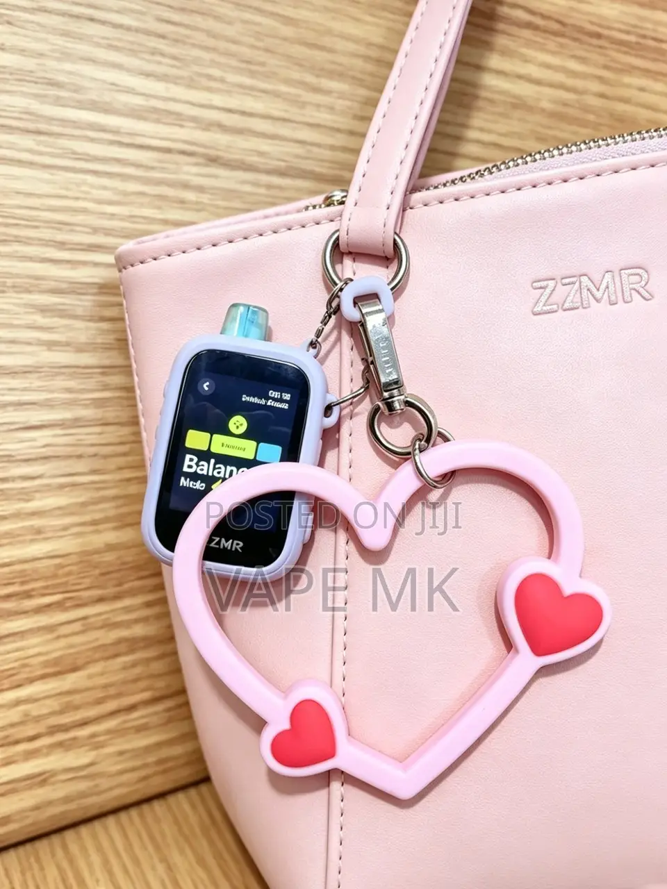 ZMR Cute Pink Vape Smart Color Screen Pod With Lovely Heart Charm