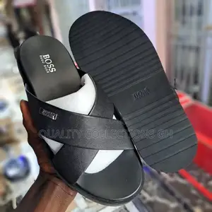Boss Leather Slippers