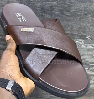 Boss Leather Slippers