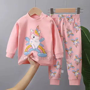 Children's Cotton Underwear Set, Loungewear Clothing, Age 1-5yrs