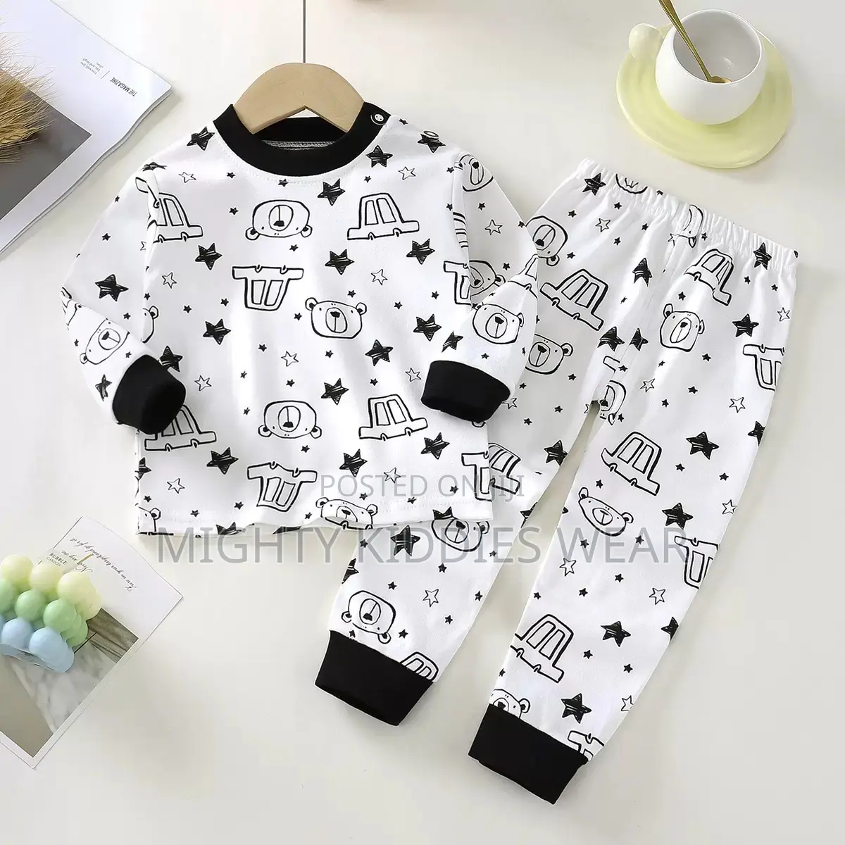 Children's Cotton Underwear Set, Loungewear Clothing, Age 1-5yrs