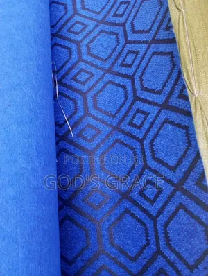 Blue Black Commercial Carpet With Design