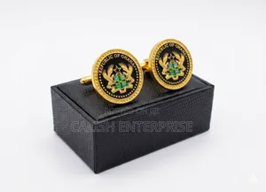 Premium Ghana Coat of Arms Cufflinks – Luxury Men's Accessories