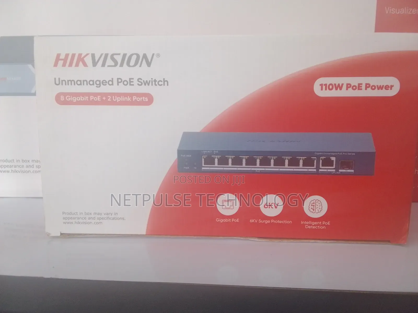 Hikvision 8-Port Gigabit Unmanaged Poe Switch Ds-3e0510p-E