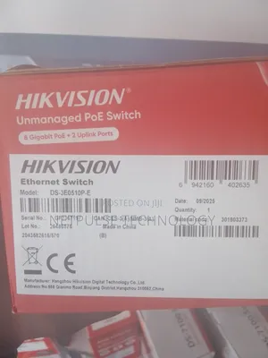 Hikvision 8-Port Gigabit Unmanaged Poe Switch Ds-3e0510p-E