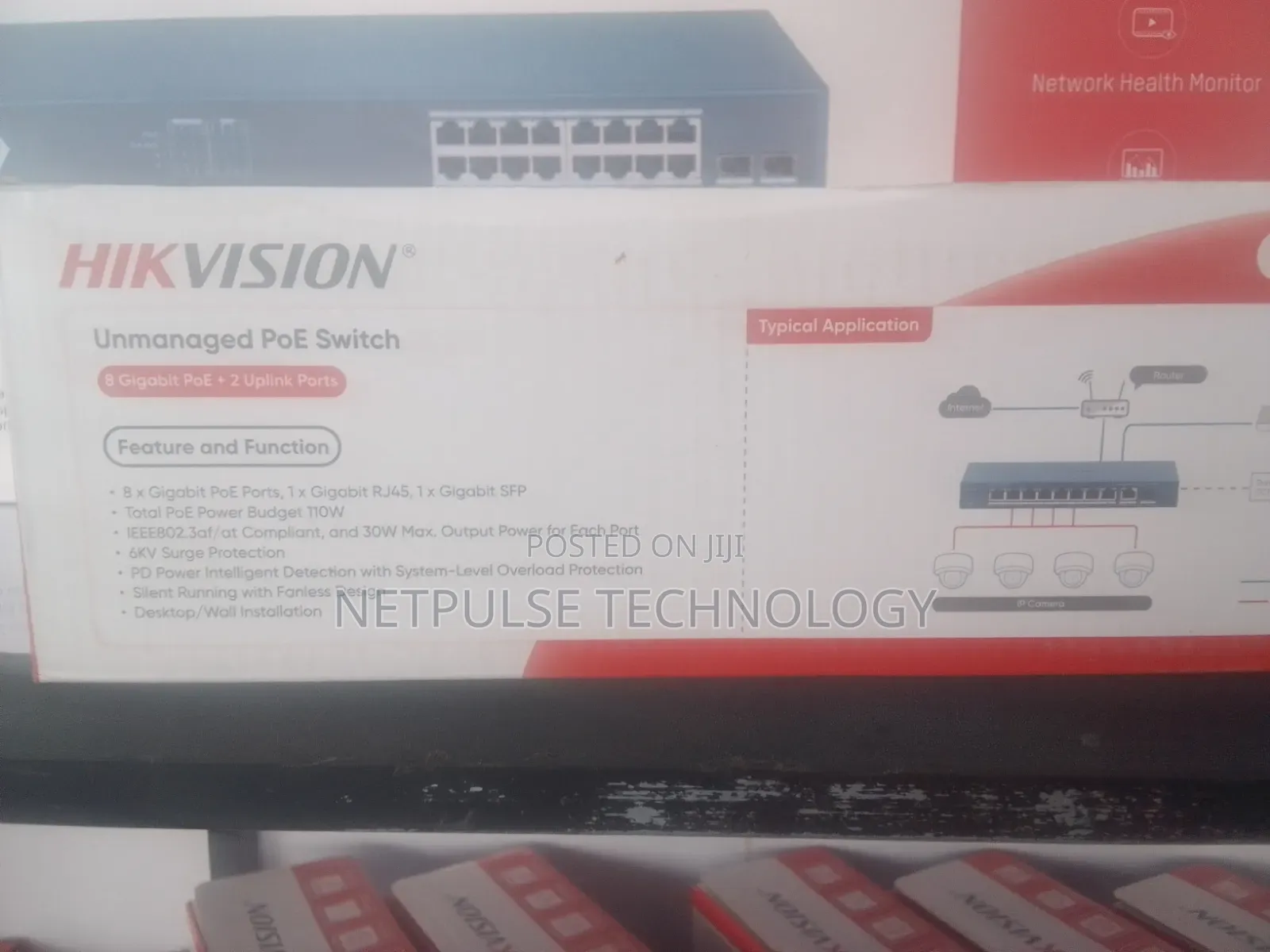 Hikvision 8-Port Gigabit Unmanaged Poe Switch Ds-3e0510p-E