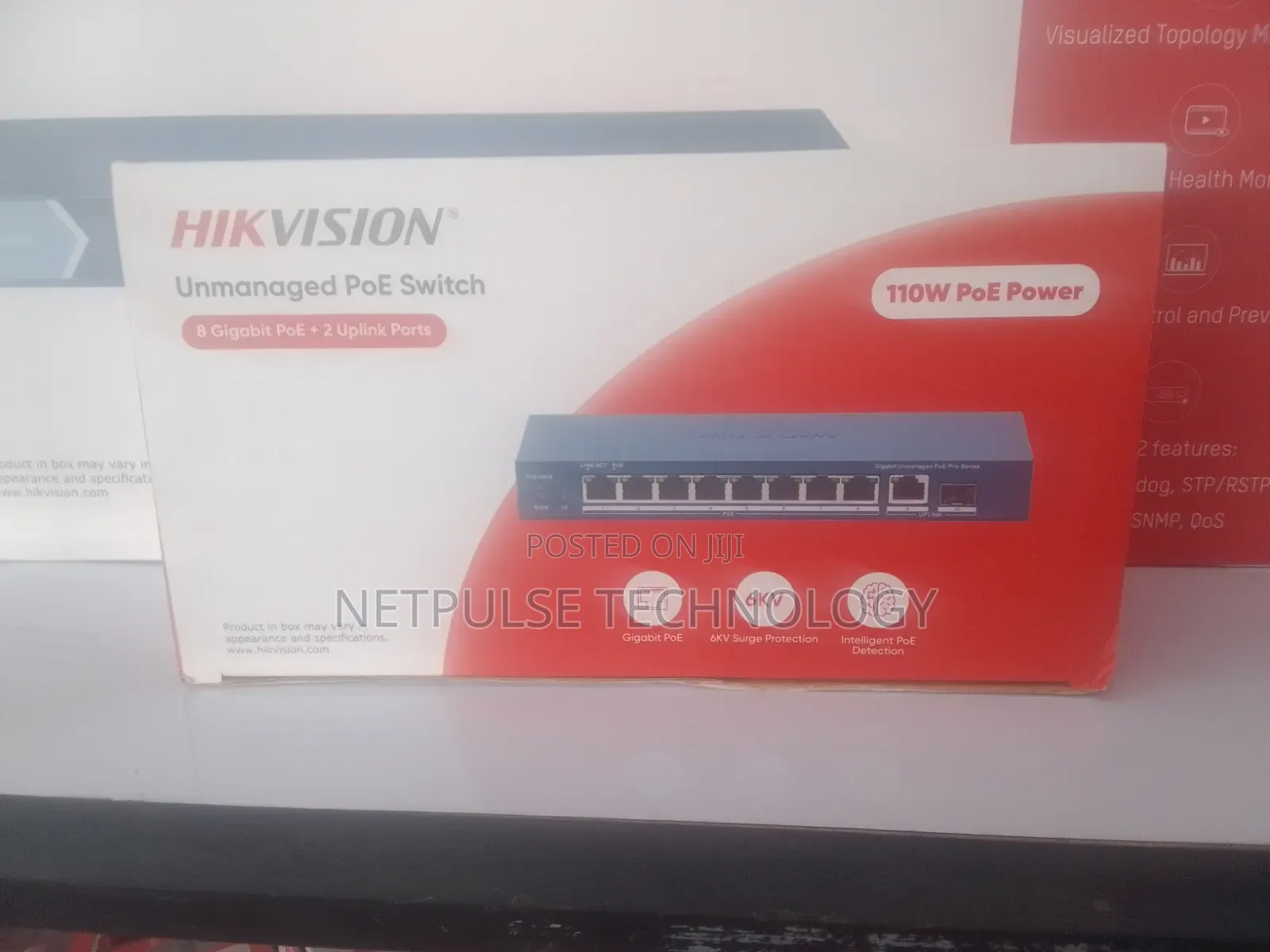 Hikvision 8-Port Gigabit Unmanaged Poe Switch Ds-3e0510p-E