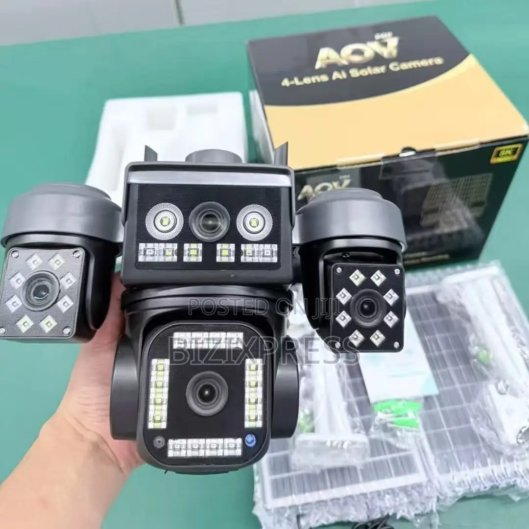 4-lens 4g Solar-powered Security Camera System