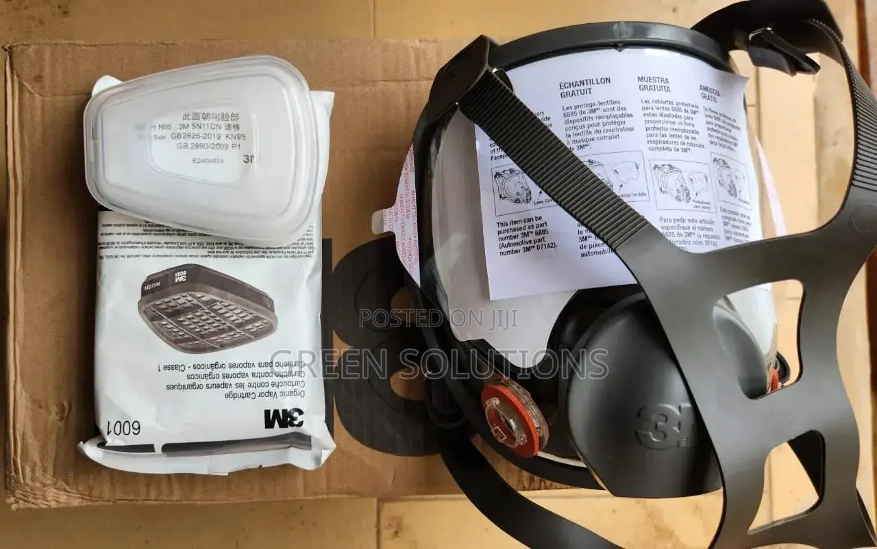 Original 3m Full Face Mask With Organic Vapor Cartridge (6001)