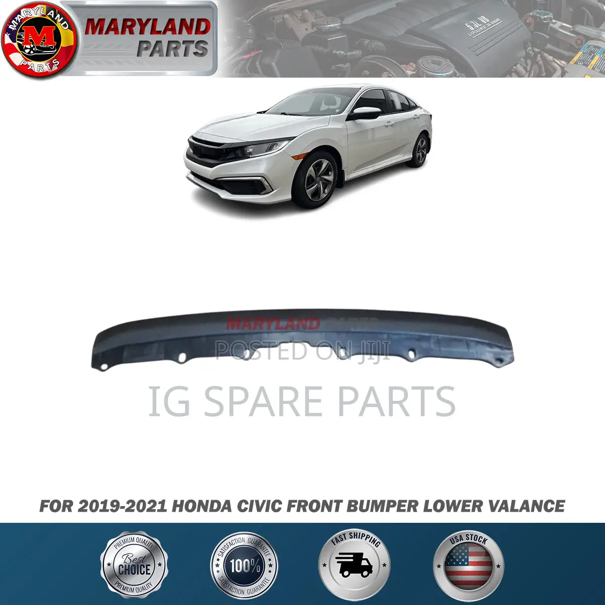 Honda Civic 2019-2021 Front Bumper Lower Valance