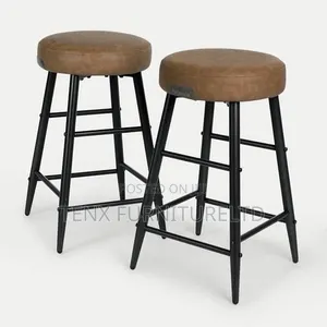Bar Stool With Metal Base ()