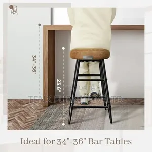 Bar Stool With Metal Base ()