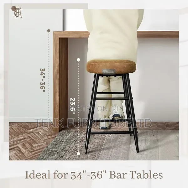 Bar Stool With Metal Base ()