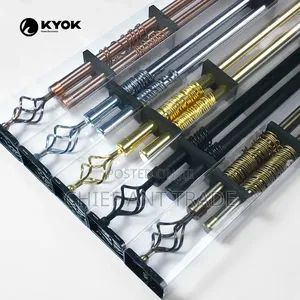 Double Curtain Rods With Hooks. Crown