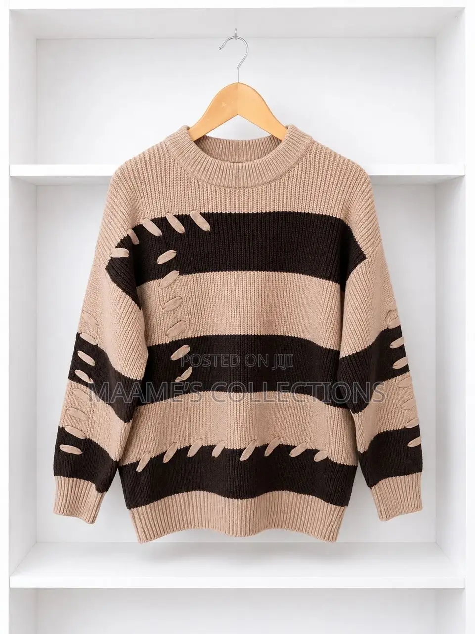 Men’S Blocked Knitted Pullover Sweater