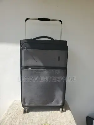 Black and Grey Softside Spinner Luggage